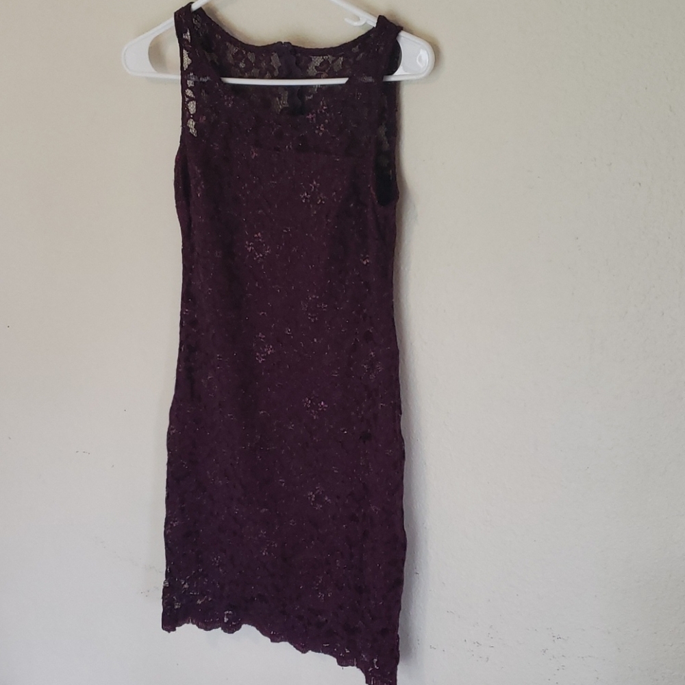 Hourglass purple dress